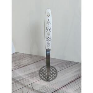 Flint Harvest Wheat FLINT Stainless Steel Utensil Food Masher Retro Vintage 10in